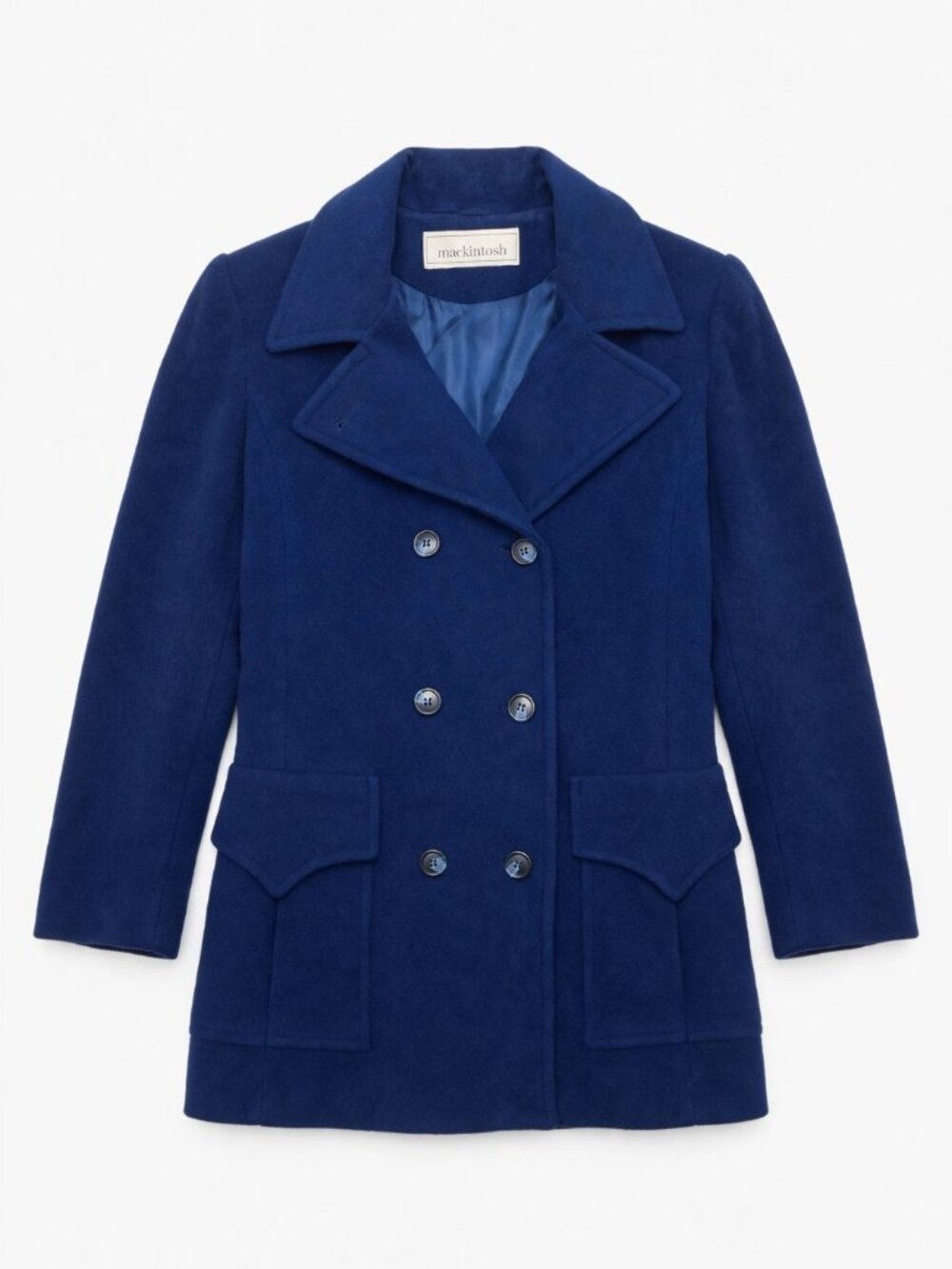 Vintage Mackintosh AUTHENTIC Navy Wool Coat Womens 12